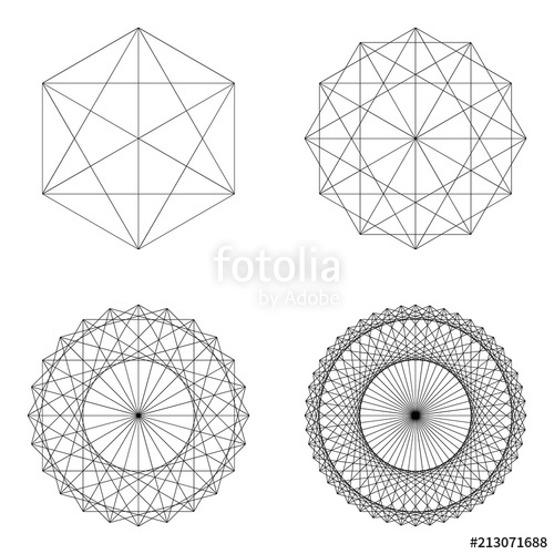 500x500 Set Of Geometrical Elements And Shapes. Sacred Geometry Vector