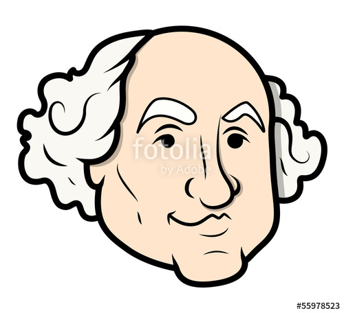 500x456 George Washington Vector Cartoon Clip Art Vector Stock Image And