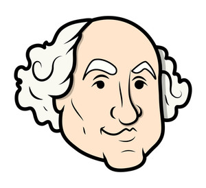 300x274 George Washington Vector Illustration Clip Art Royalty Free Stock