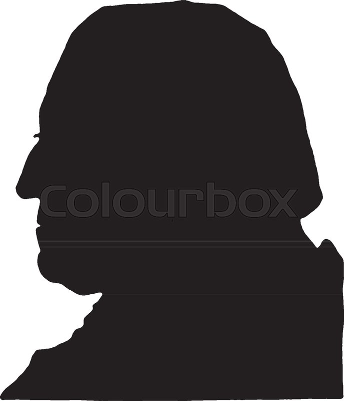 688x800 Silhouette Of George Washington, Vintage Line Drawing Or Engraving