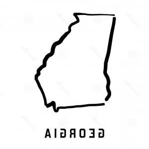 300x300 Georgia Vector Map Icon State Of Georgia Map Contour Outline