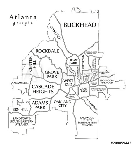 455x500 Modern City Map