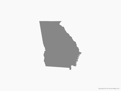 460x345 Vector Map Of Georgia