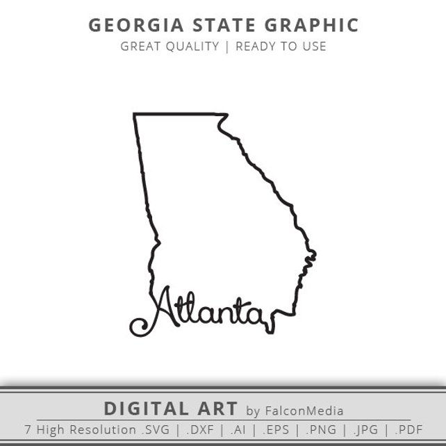642x642 Atlanta Svg Georgia Svg Georgia State Outline Svg Etsy