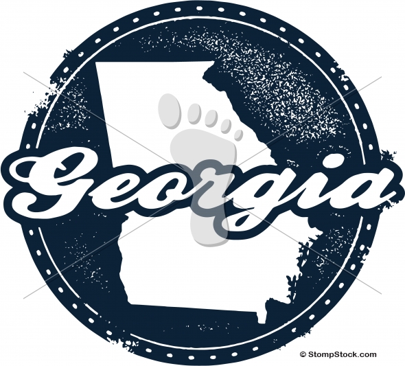 590x533 Vintage Georgia Usa State Stamp