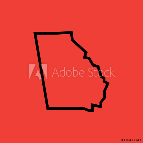 500x500 Geometric Outline Of Georgia