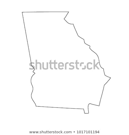 450x470 Georgia Outline Vector Map Black State Usa Stock Royalty Free