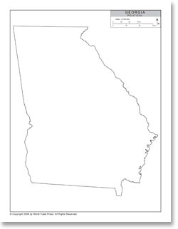 250x321 Simple Outline Map Of Georgia Available As