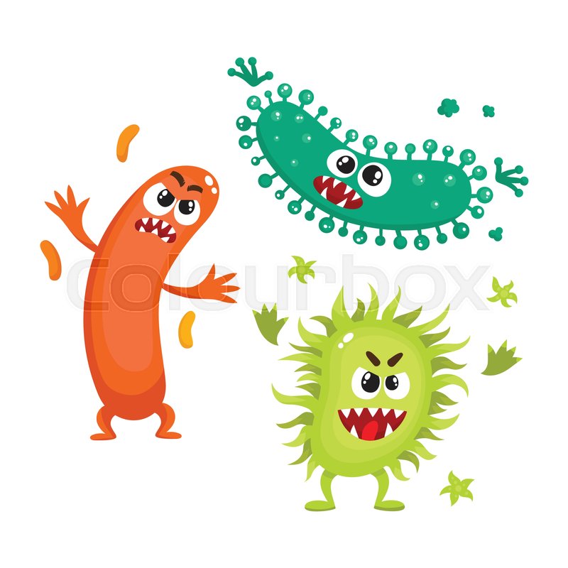 800x800 Set Of Ugly Virus, Germ And Bacteria Characters, Cartoon Vector