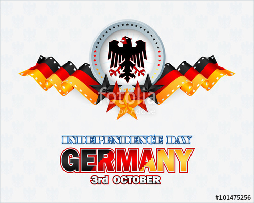 500x400 Independence Day Layout Template With German Eagle, Coat Of Arms
