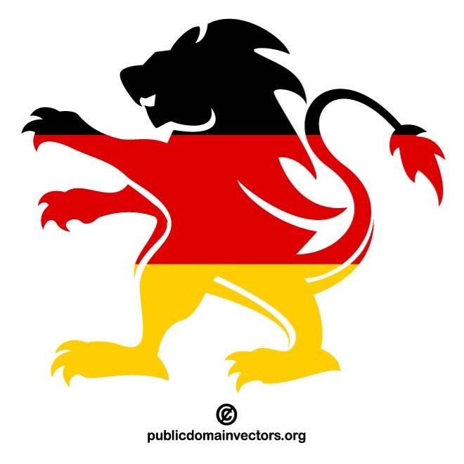 660x660 Lion With German Flag Vector