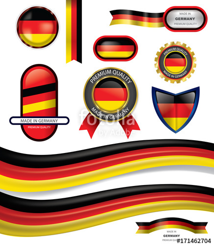 436x500 Made In Germany Seal, German Flag (Vector Art) Stock Image And