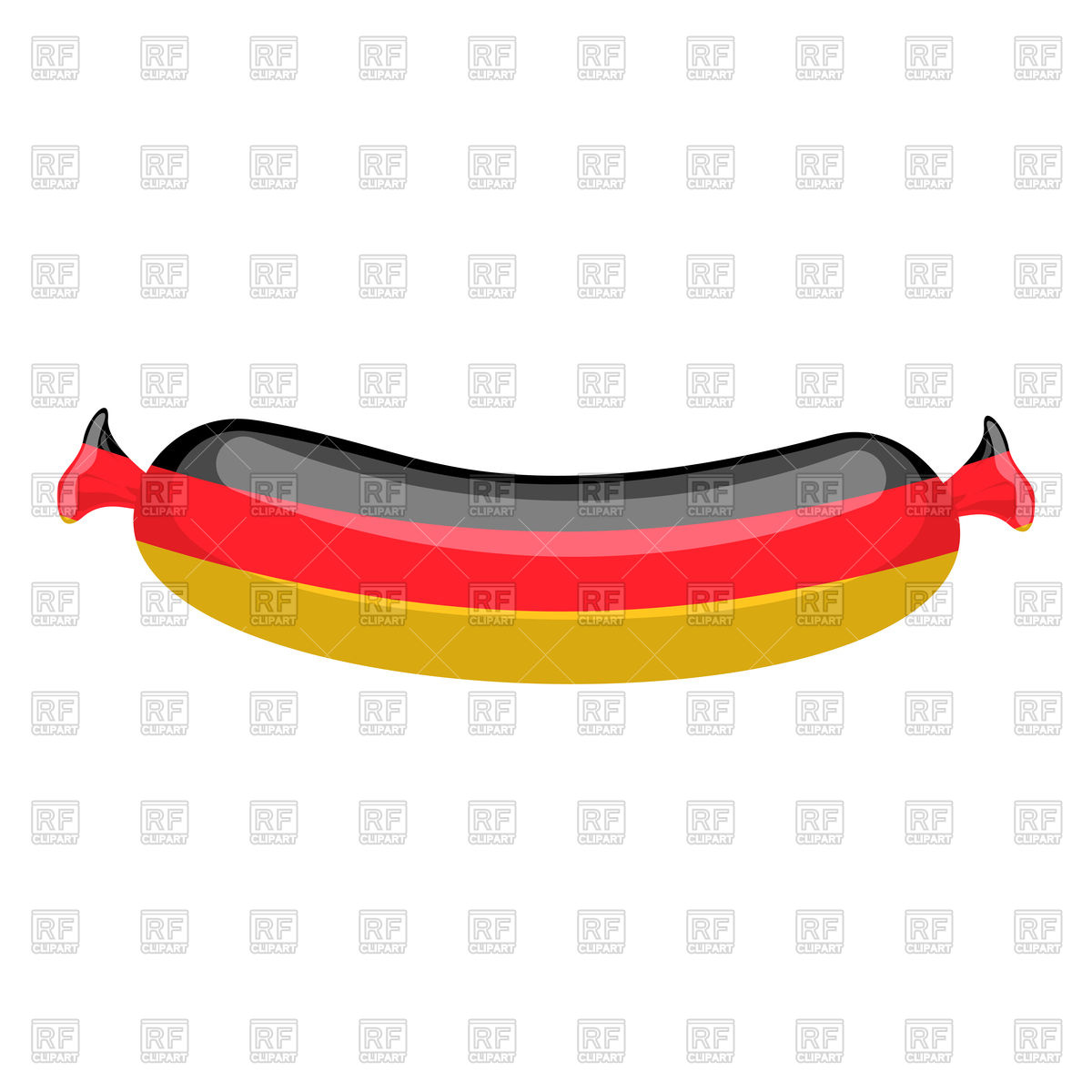 1200x1200 Sausage With German Flag Vector Image Vector Artwork Of Food And