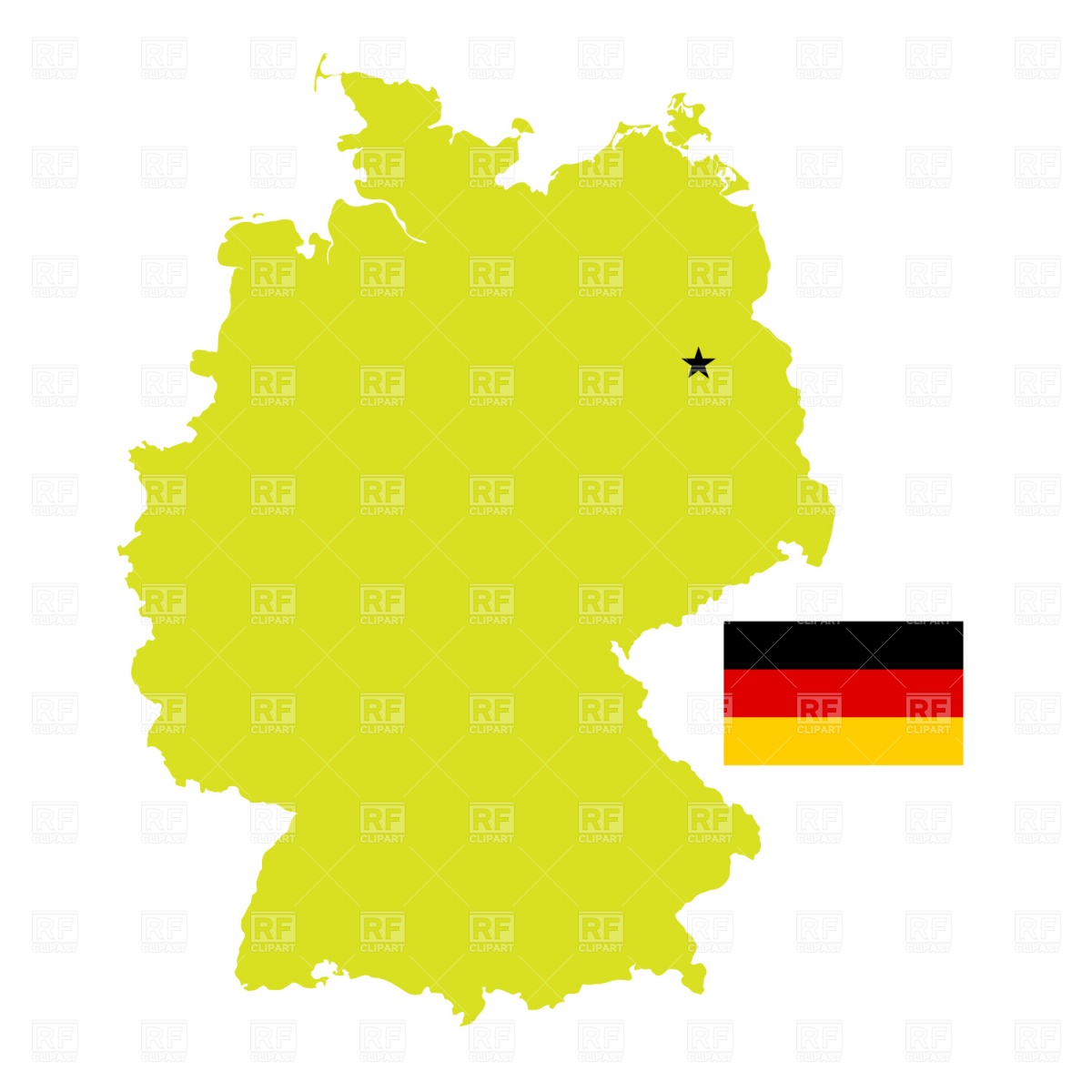 1200x1200 Germany Map And Flag Vector Image Vector Artwork Of Signs