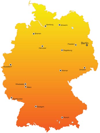 346x460 Germany Vector Map