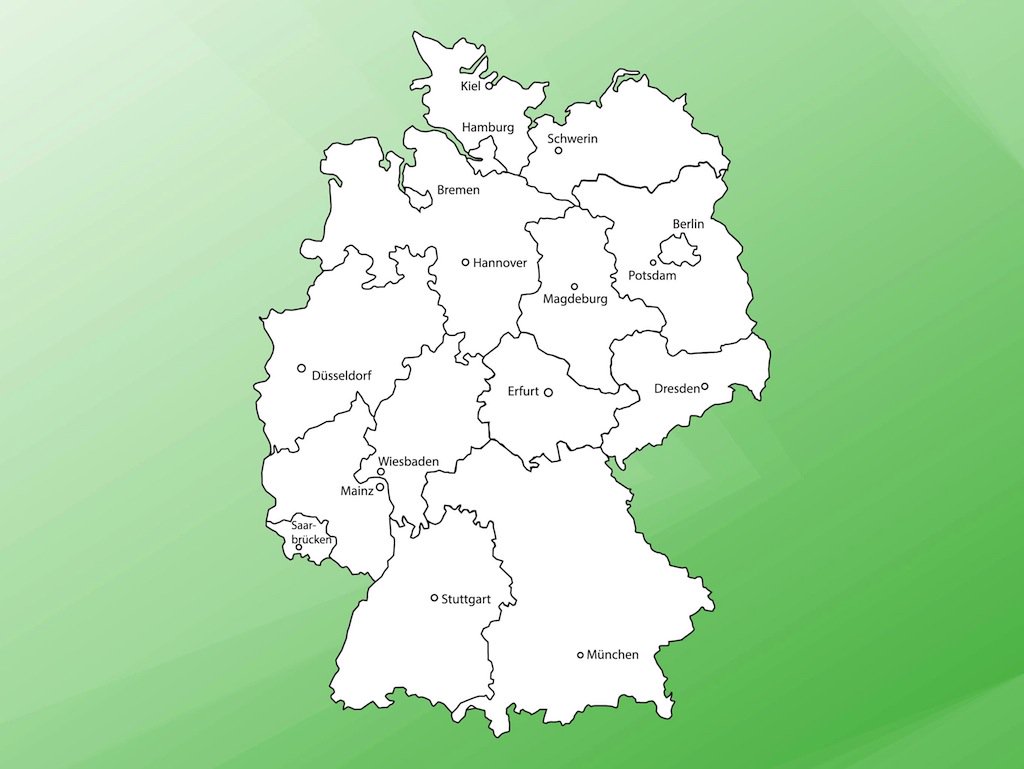 1024x769 Map Of Germany Vector Art Amp Graphics