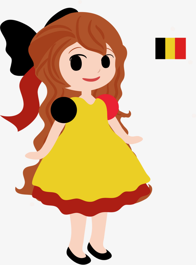 650x879 Vector German Flag Girl Germany, Flag Vector, Girl Vector, Vector