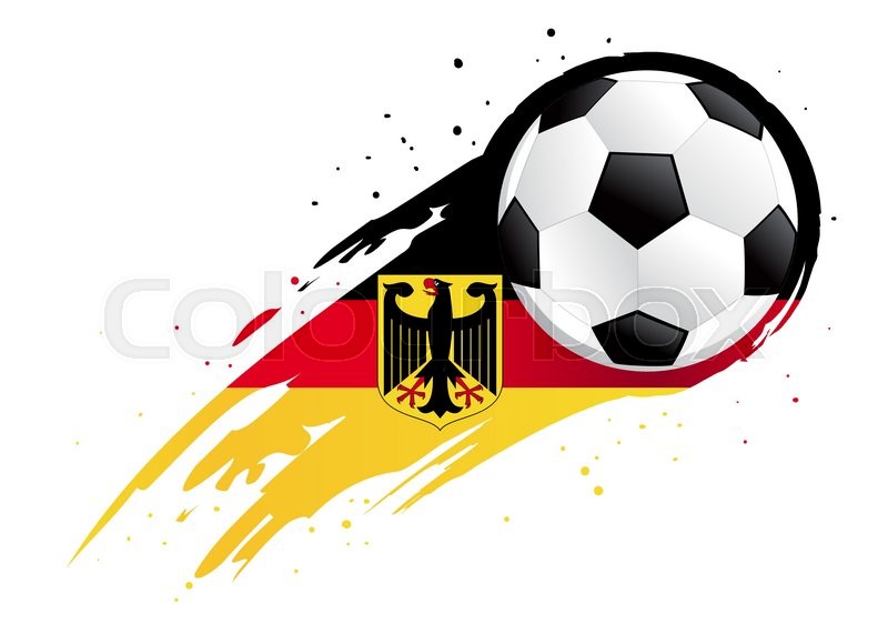 800x571 Vector Illustration Of A Soccer Ball With Abstract Germany