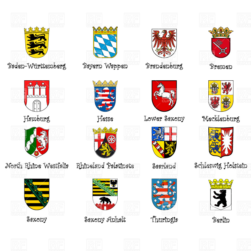 800x800 Coat Of Arms Of Provinces Of Germany Vector Image Vector Artwork