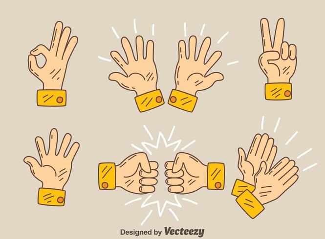 665x490 Hand Drawn Hands Gesture Vector