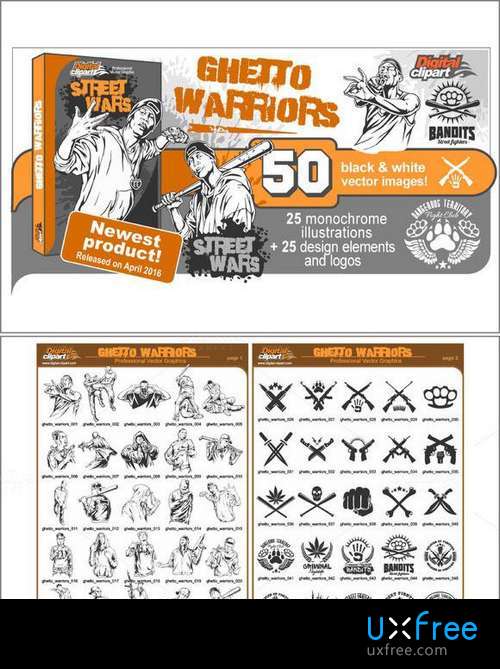 500x669 Ghetto Warriors Vector Clipart 758293