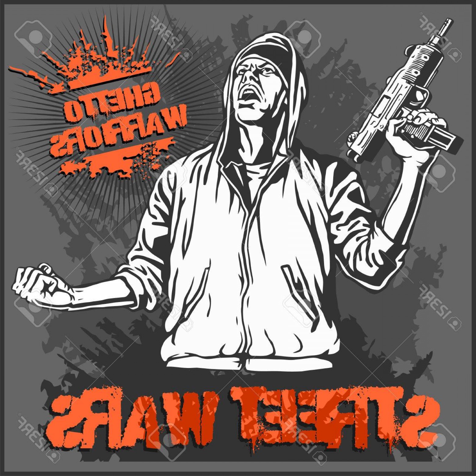 1560x1560 Photostock Vector Ghetto Warriors Vector Illustration Gangster On