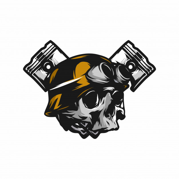 626x626 Ghost Rider Skull Road Biker Vector Mascot Illustration Vector