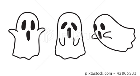 450x243 Ghost Vector Icon Halloween Spooky Cartoon