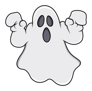 300x297 Happy Halloween Ghost Vector Graphic Royalty Free Stock Image