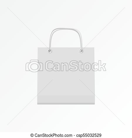 450x470 Eps10. Gift Bag With A Rope Handle On A White Background. Vector
