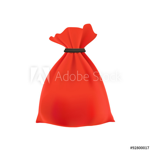 500x500 Gift In A Bag. Vector Illustration