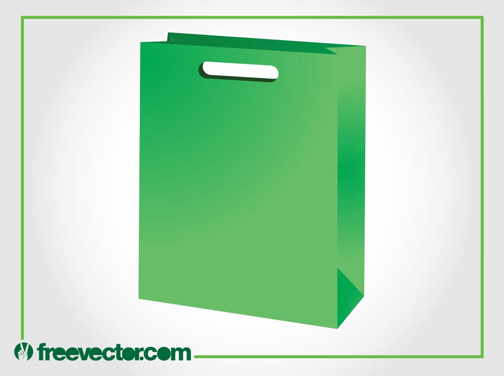 1024x765 Green Paper Bag Vector Vector Art Amp Graphics