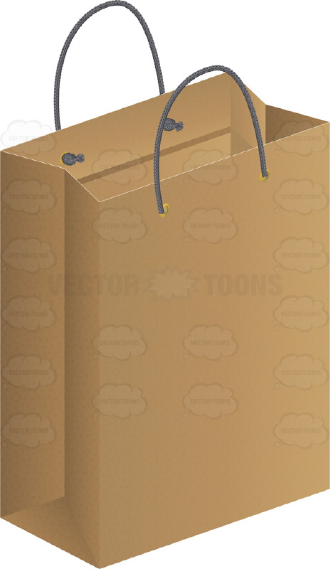 464x800 Large Brown Paper Gift Bag Clipart By Vector Toons