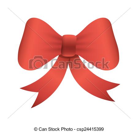 450x431 Gift Bow Vector Element. Decorative Red Christmas Occasion Gift