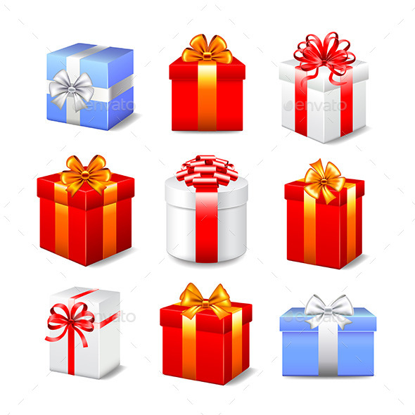 590x590 Gift Boxes Vector Set By Andegro4ka Graphicriver
