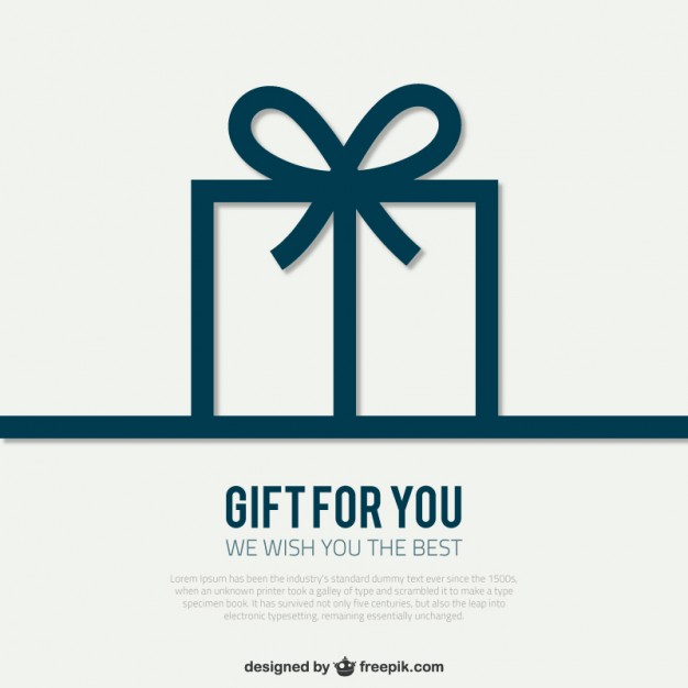 626x626 Card Template With Gift Box Vector Free Download