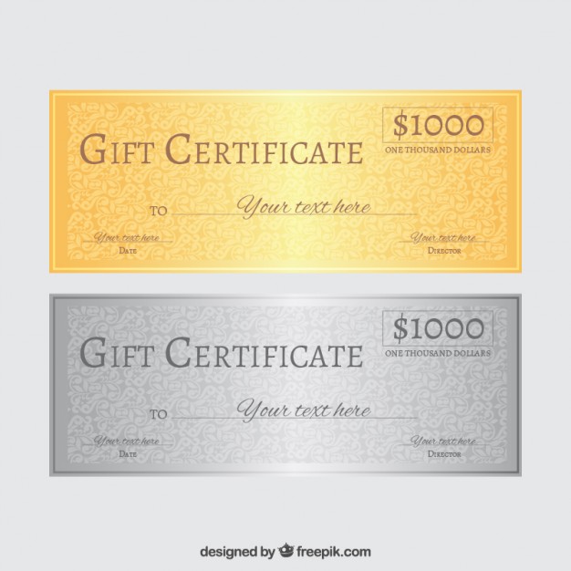 626x626 Gift Certificate Vector Free Download