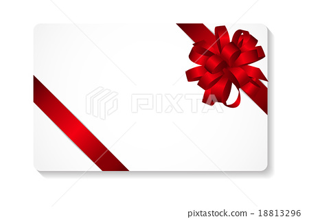 450x319 Gift Card With Red Bow And Ribbon Vector