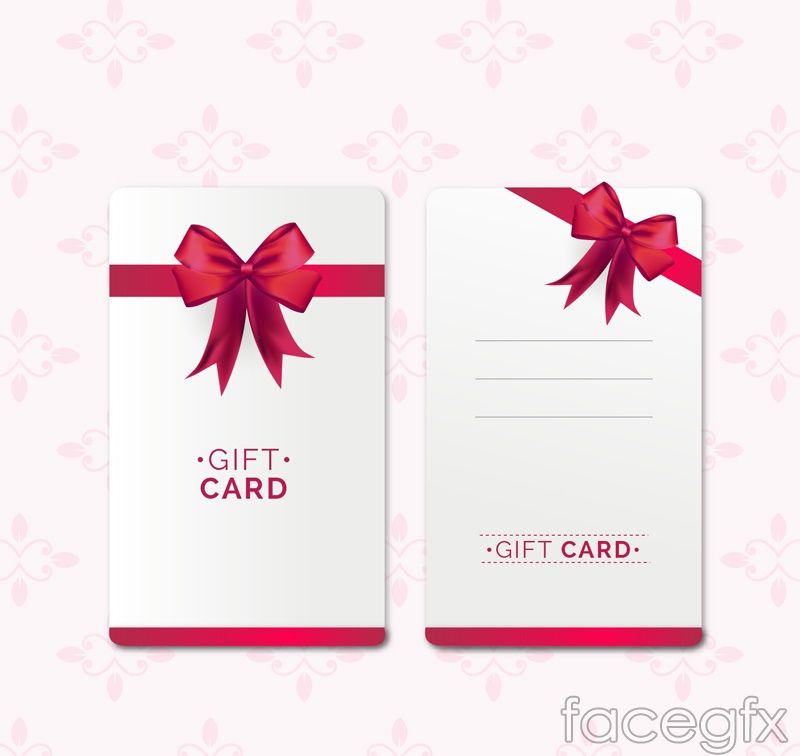 800x756 Red Bow Gift Card Vector Free Vectors Advertising