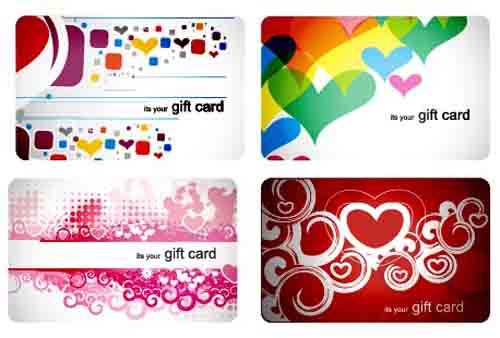 500x338 Stylish Gift Cards Vector Material Set 03 Free Download