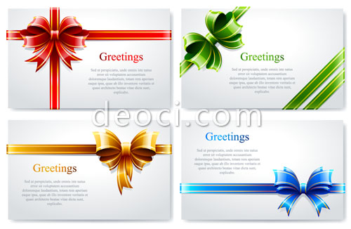 500x326 Free 4 Colorful Gift Card Background Design Template Bow