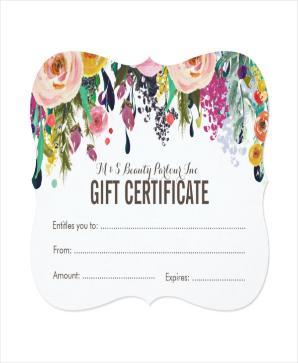 600x730 Haircut Gift Certificate Template Awesome Salon Gift Certificate