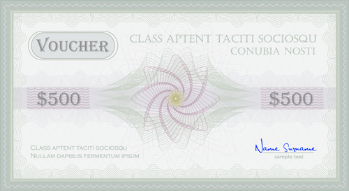 500x273 Gift Certificate Template Vector Free