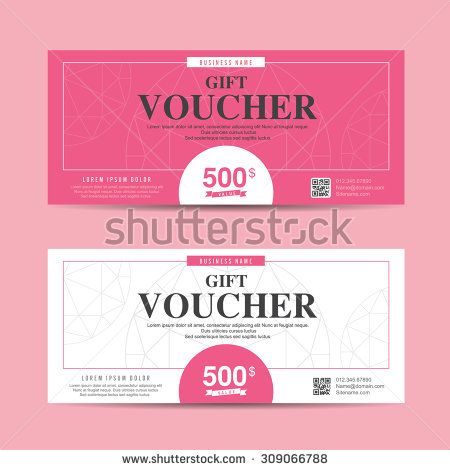 450x470 Vector Illustration,gift Voucher Template With Colorful Pattern