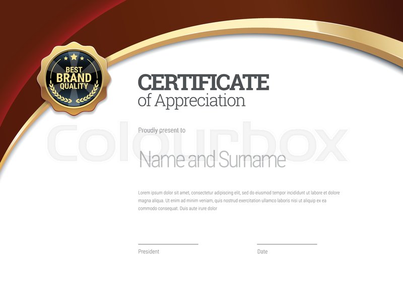 800x566 Certificate Template. Diploma Of Modern Design Or Gift Certificate