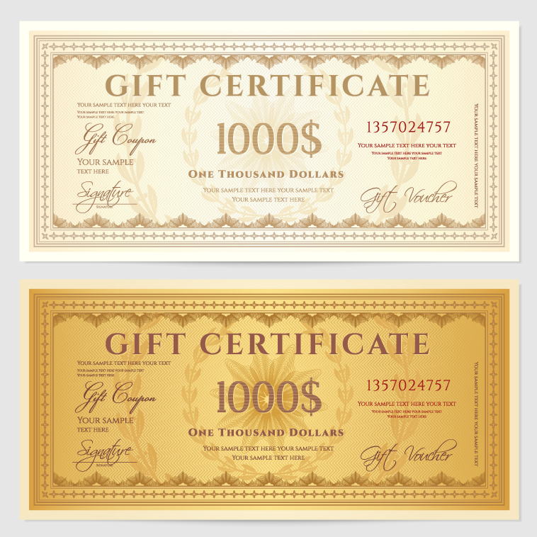 758x758 Gift Certificate 2 Free Vector Graphic Download