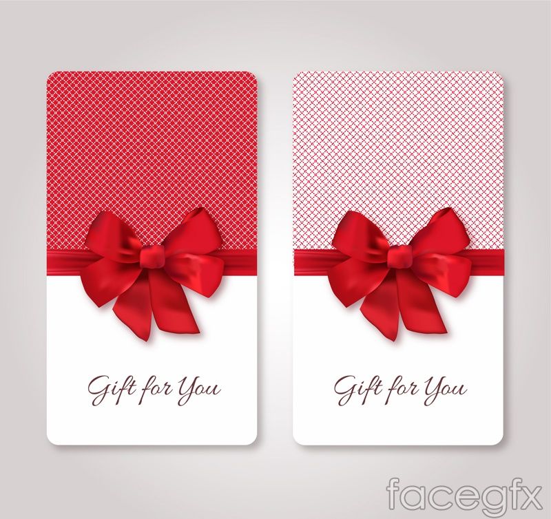 800x754 2 Red Bow Gift Card Vector Free Vectors