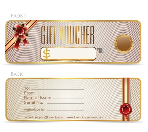518x461 Golden Frame Gift Voucher Vector Free Download