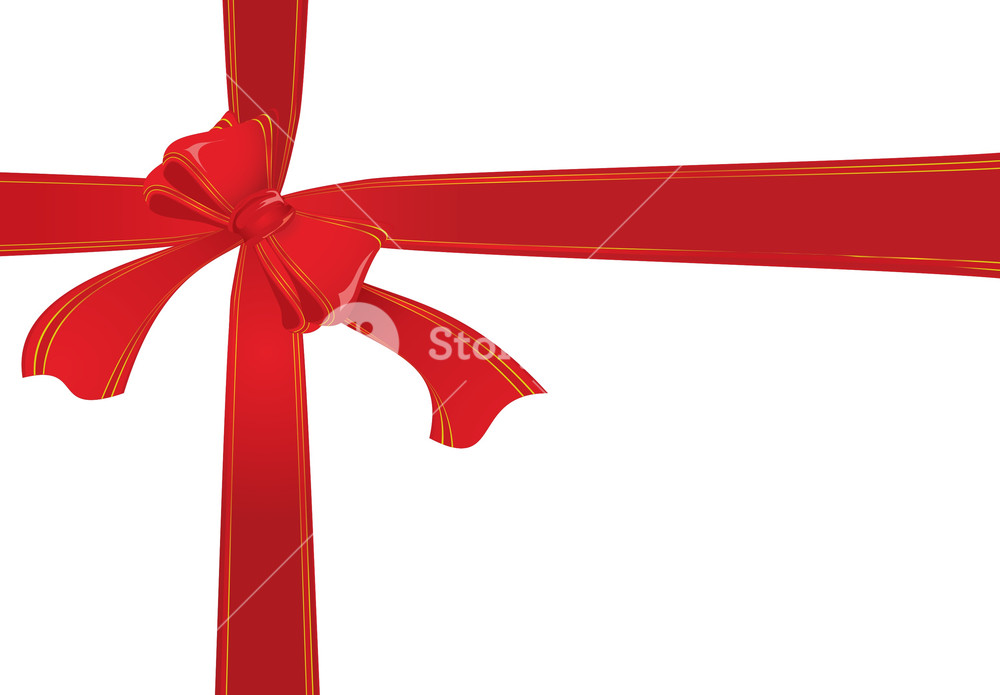 1000x695 Gift Ribbon. Vector Illustration Royalty Free Stock Image