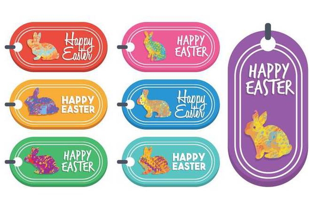 632x443 Easter Gift Tag Vector Set Free Vector Download 440251 Cannypic